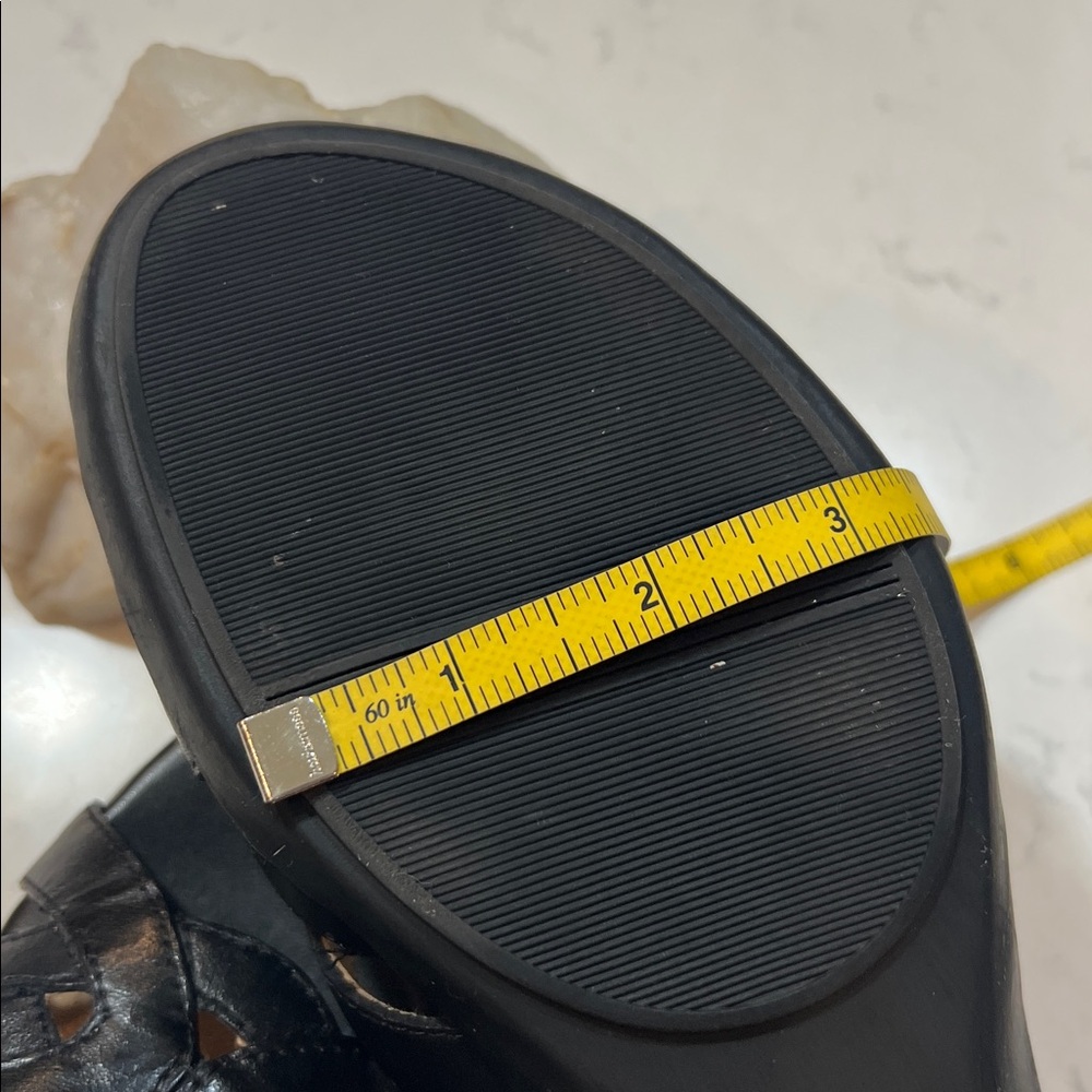 Naturalizer Black Womens Nella Leather Buckle Wedges Size 8.5 - Picture 16 of 16